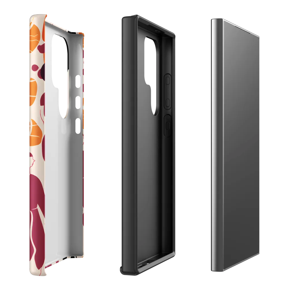 Modern Abstract Silhouettes and Grapes Design