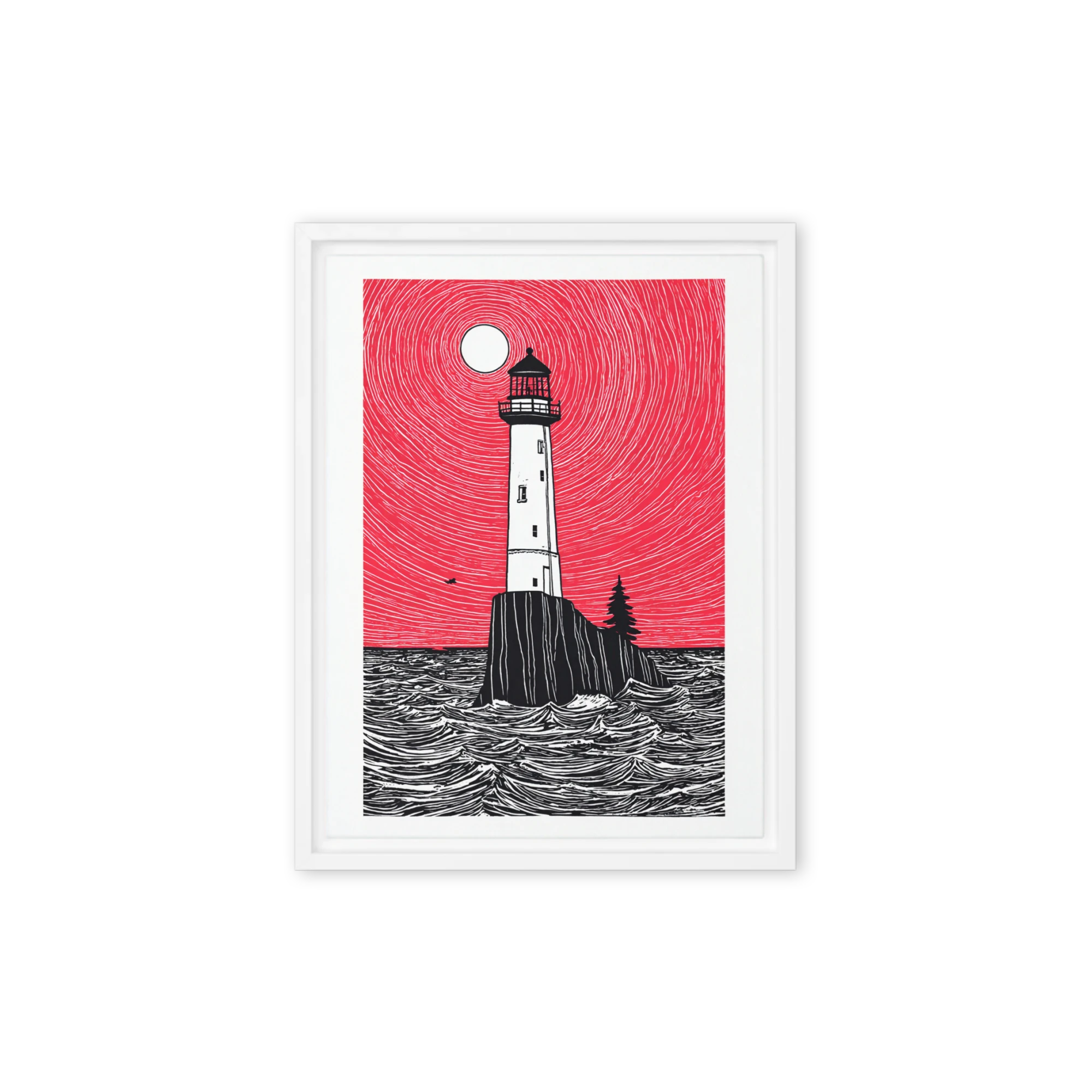 Beacon in Crimson Sky