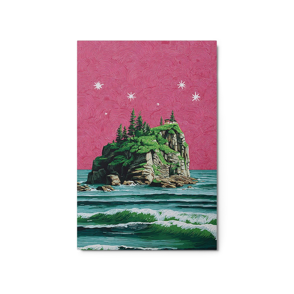 Pine Island Under Pink Sky | Art Print