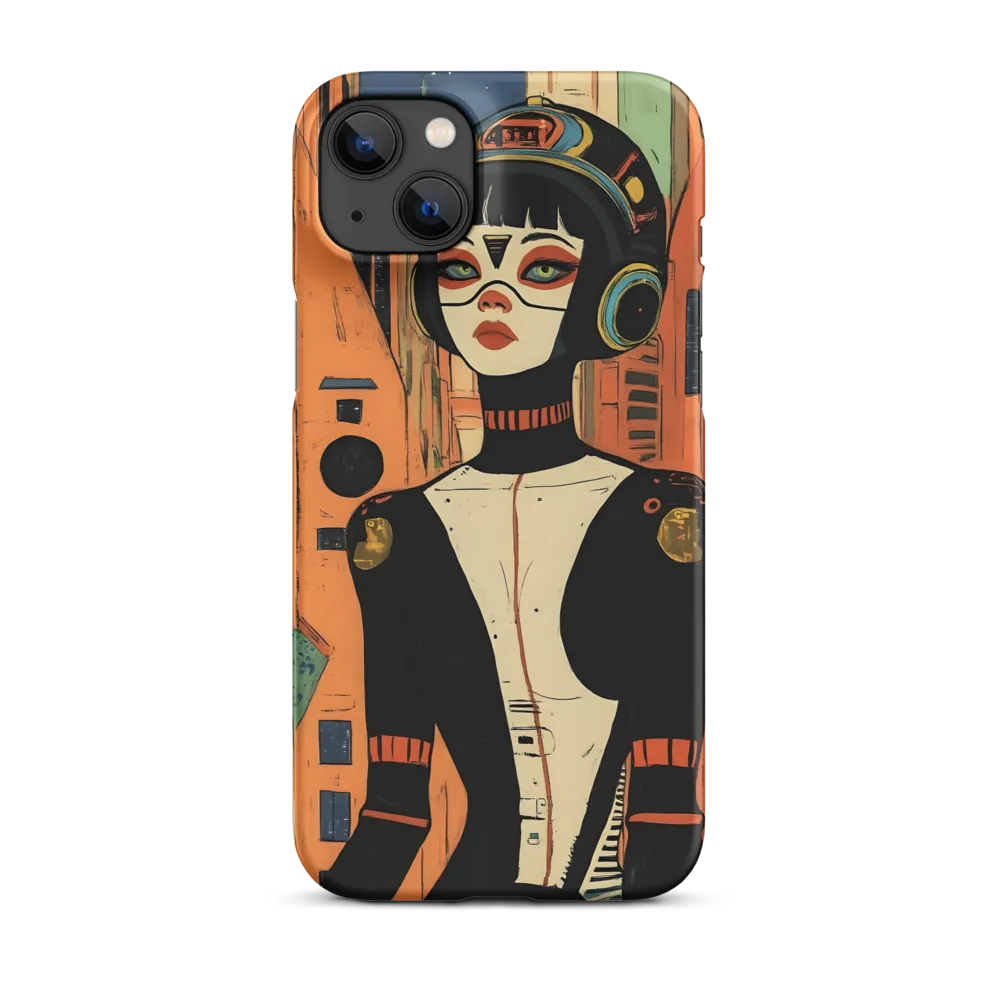 Futuristic Female Character in Urban Landscape | Phone Case
