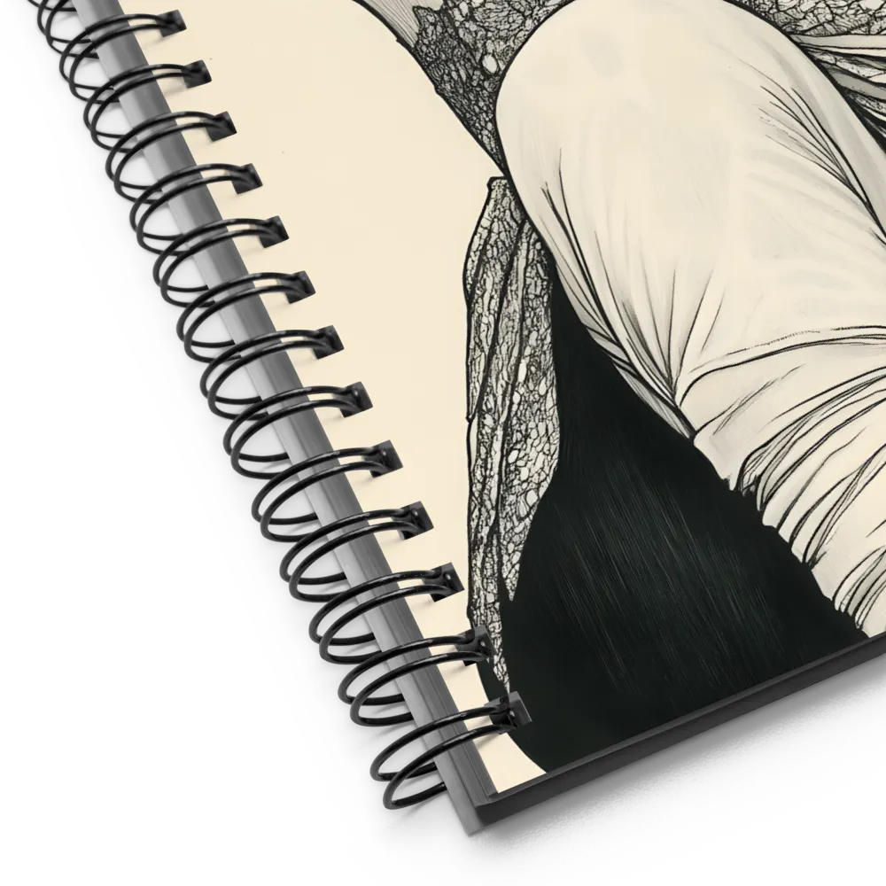 Art Nouveau Engraving: Ethereal Woman 
 Spiral Notebook | 140 pages