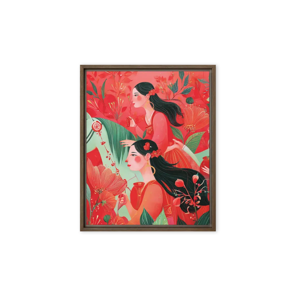 The Red Garden 
 Poster with Black Frame | 18″x 18″