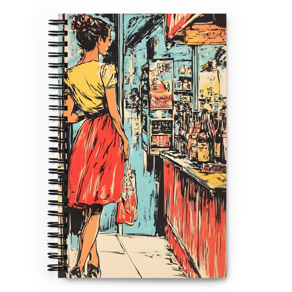 Retro Storefront Scene 
 Spiral Notebook | 140 pages