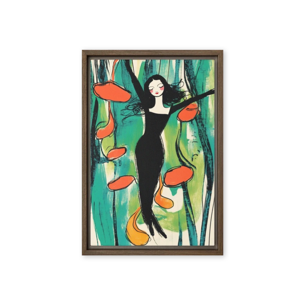 Modern Female Figure with Abstract Shapes