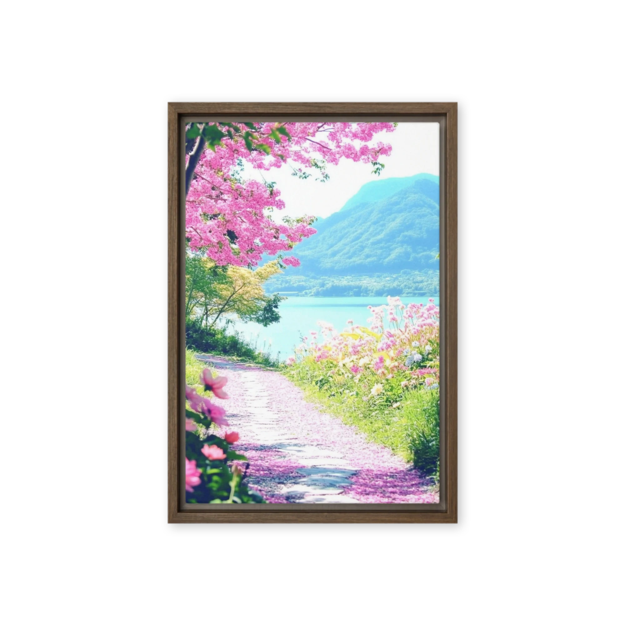Vibrant Pink Flower Pathway