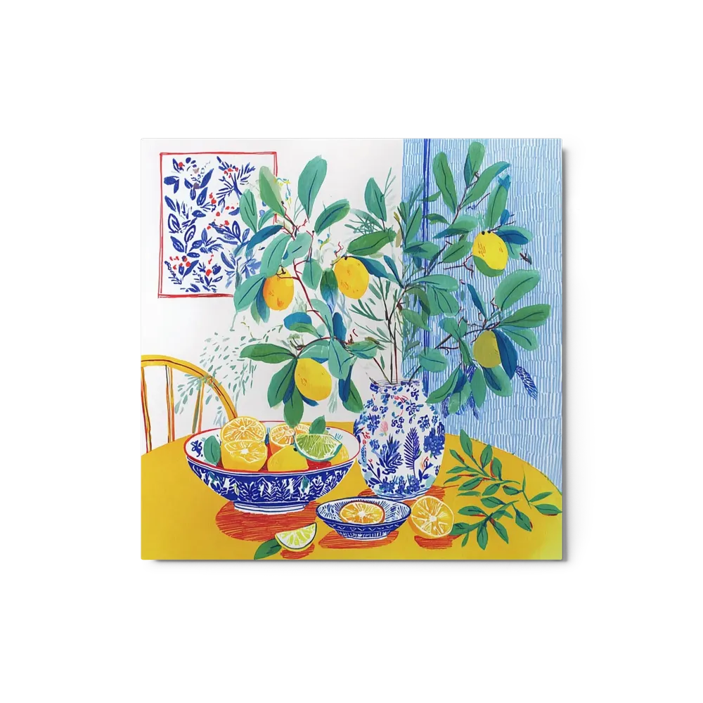 Lemons on Yellow Table | Art Print