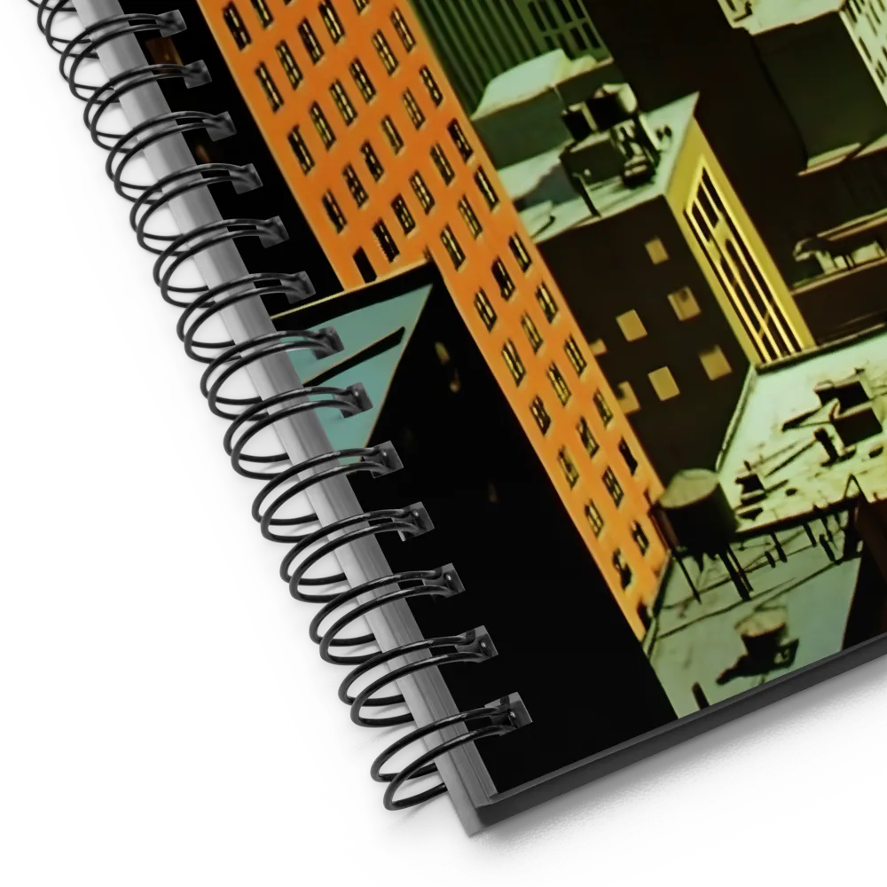 Urban Green Orange 
 Spiral Notebook | 140 pages