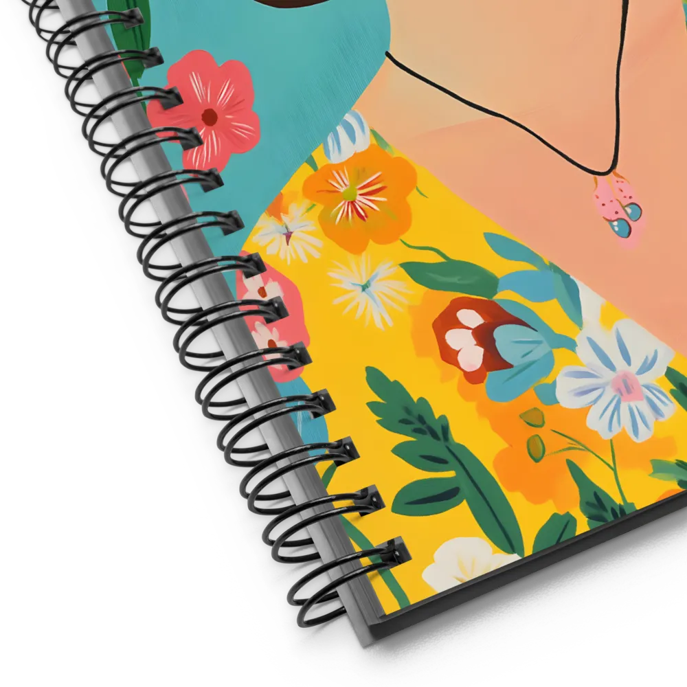 Floral Portrait of a Young Woman 
 Spiral Notebook | 140 pages