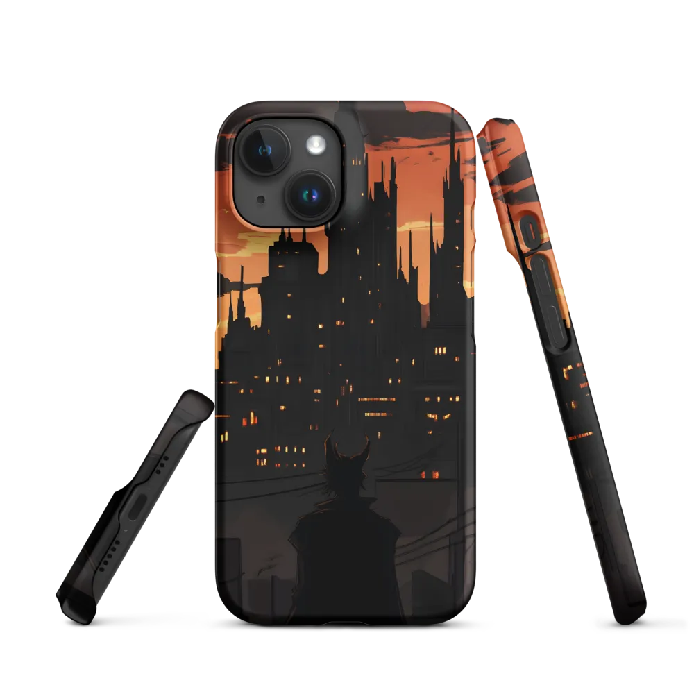 Cityscape Silhouette at Sunset | Phone Case