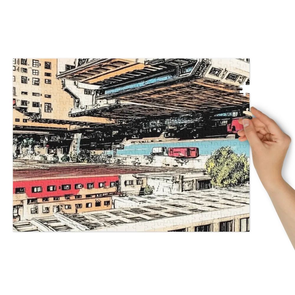 Urban Canyon Perspective 
 Jigsaw Puzzle in Tin Box