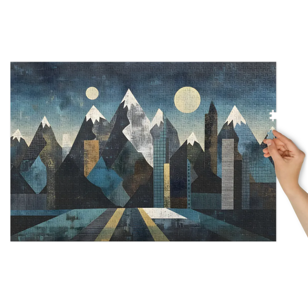 Lunar Peaks, Urban Depths | Jigsaw Puzzles