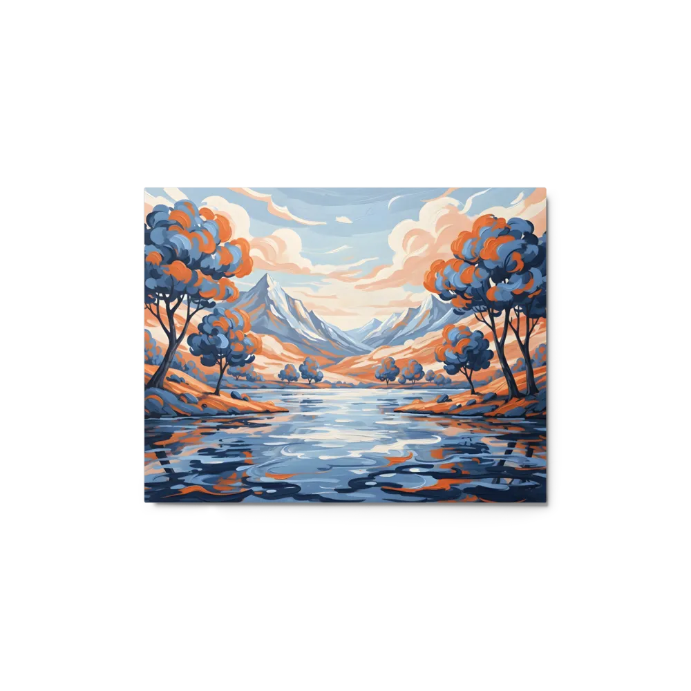 Stylized Lake Landscape