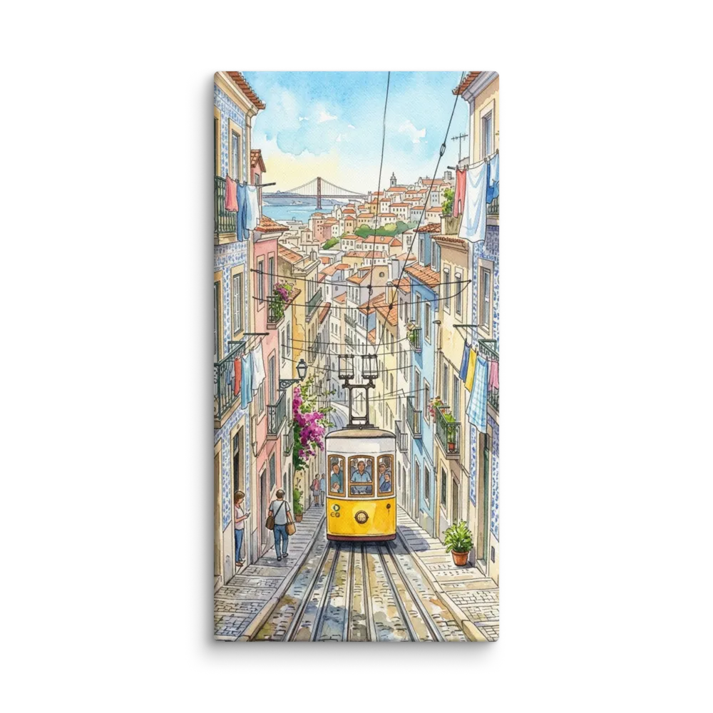 Lisbon's Hillside Journey 
 Canvas | 10″x 20″