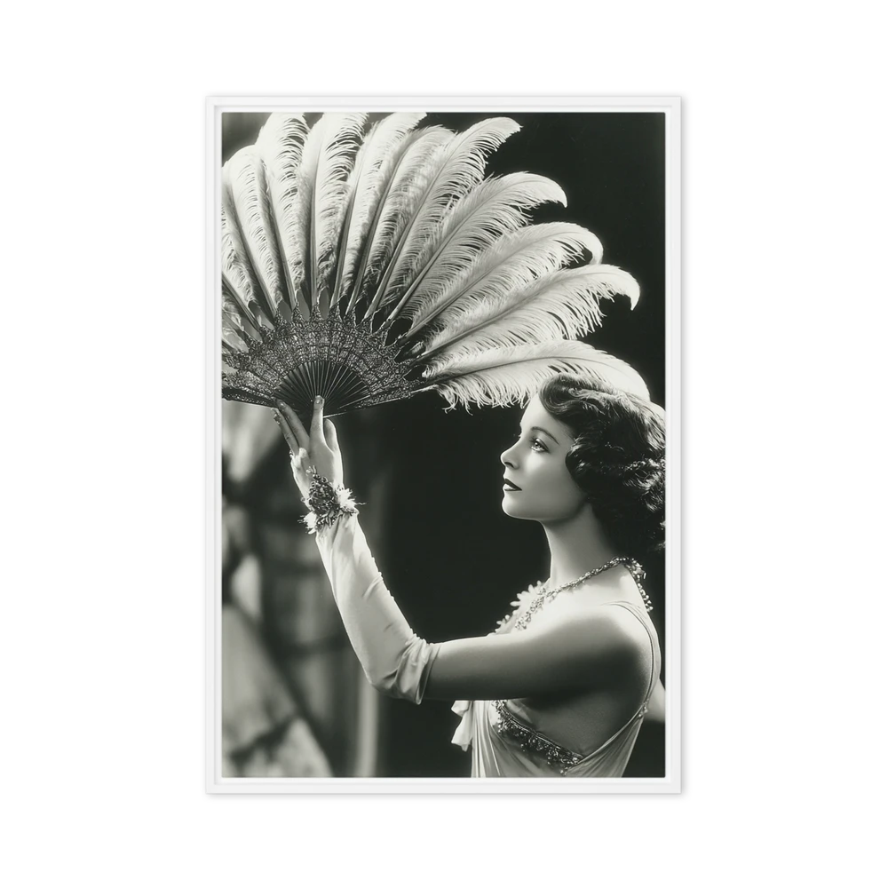 Lady with Ostrich Fan | Art Print