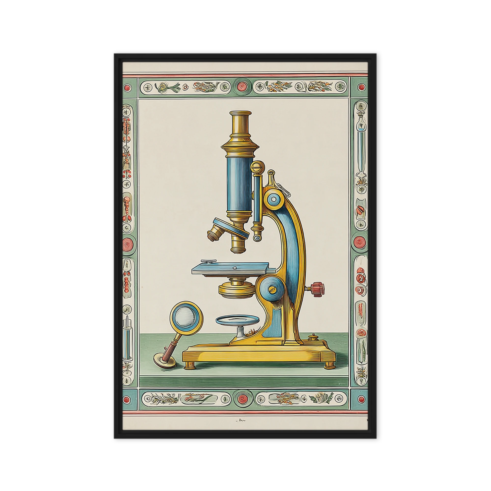 Antique Brass Microscope | Art Print