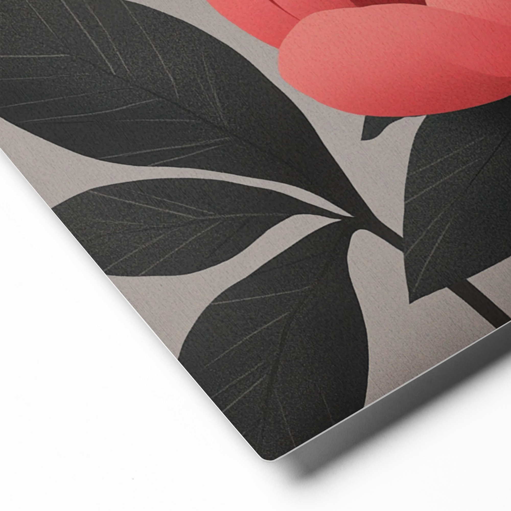 Coral Peony 
 Canvas with Black Frame