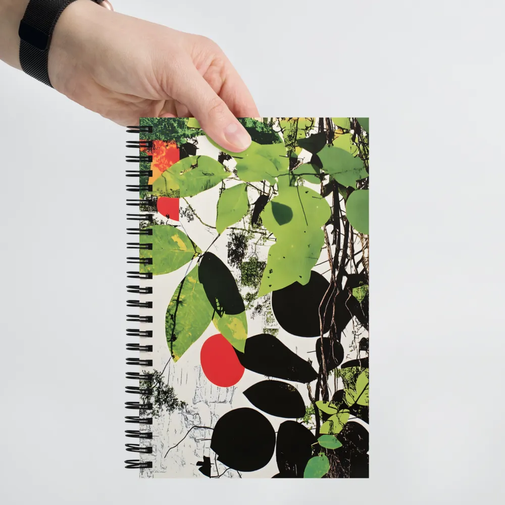 Abstract Leaf Collage 
 Spiral Notebook | 140 pages