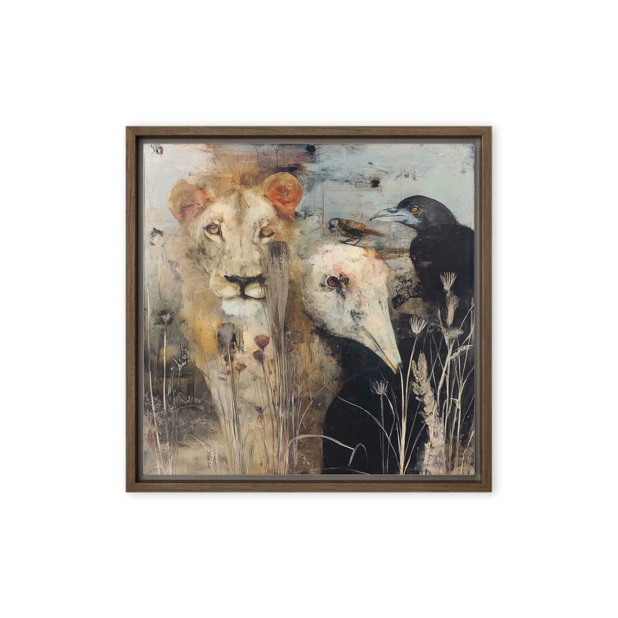 Lion and Raven Study