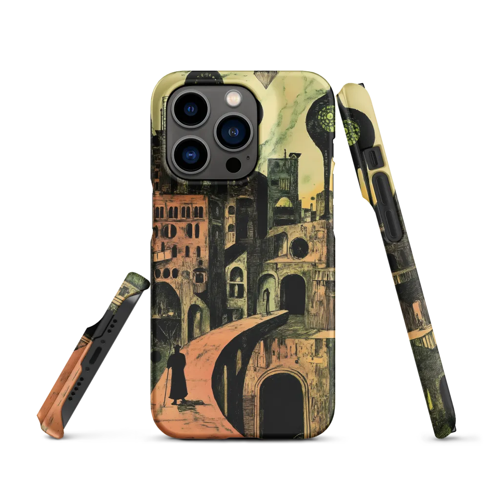 Surreal Cityscape with Whimsical Trees | Phone Case