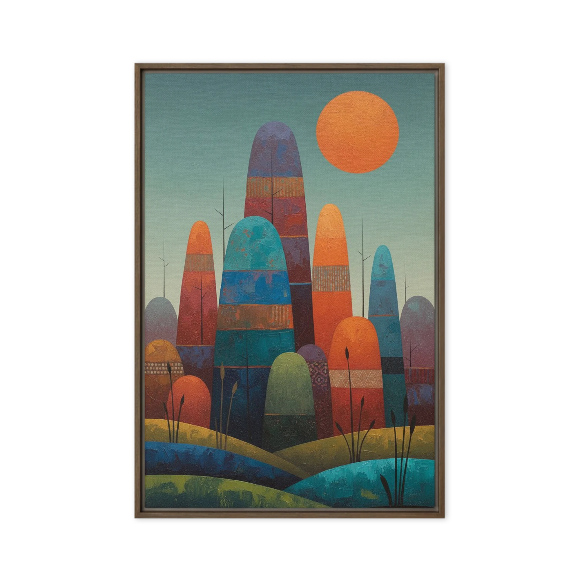 Geometric Hills and Sun
