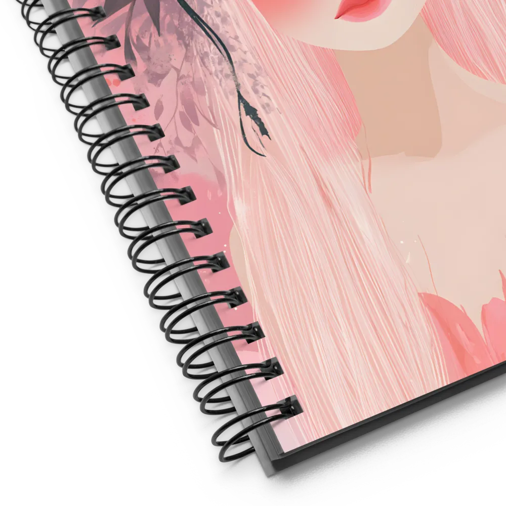 Floral Whimsy Portrait 
 Spiral Notebook | 140 pages