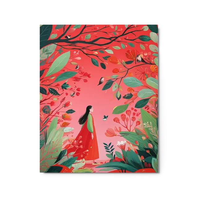 Path Through Crimson Woods | Art Print