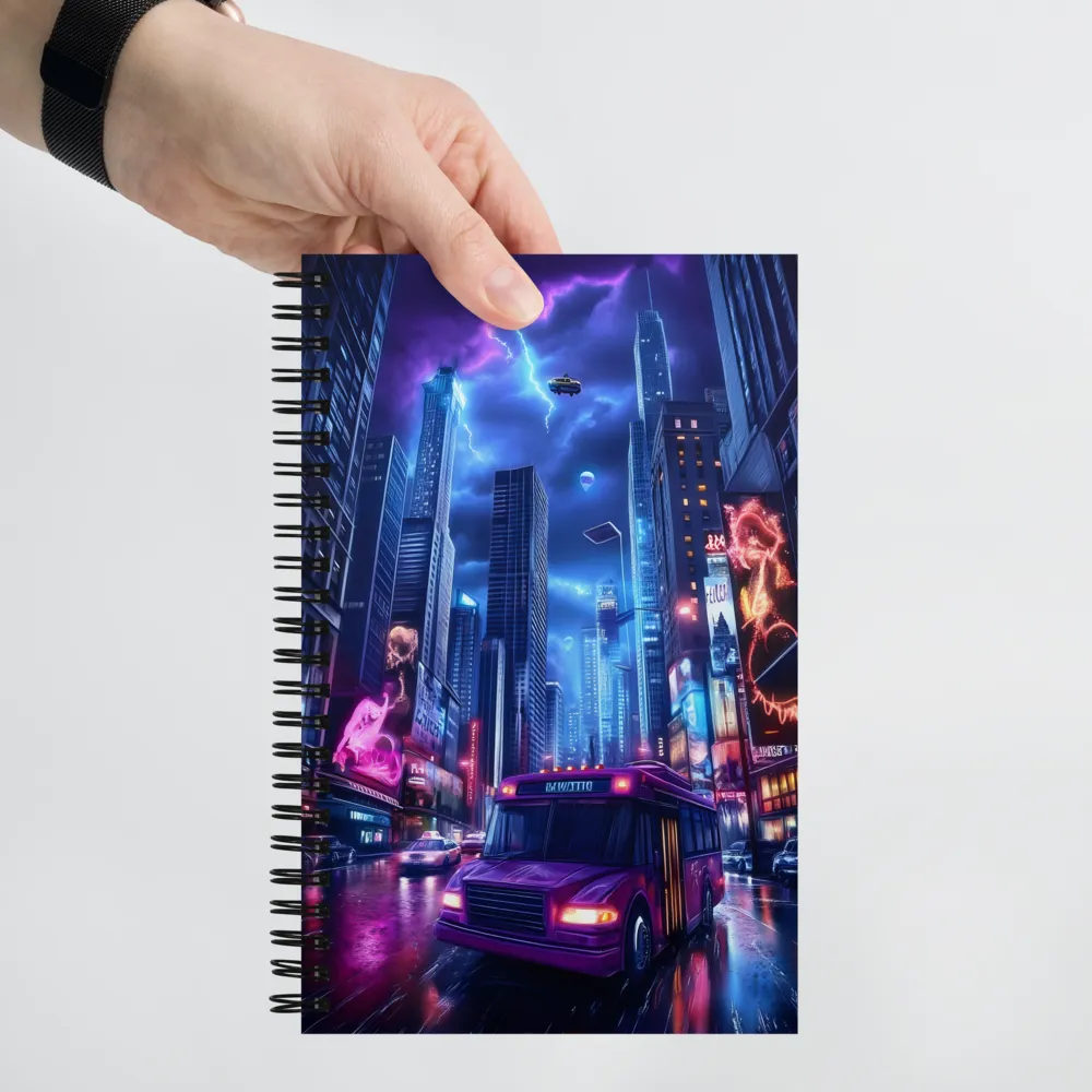 Neon Storm City 
 Spiral Notebook | 140 pages