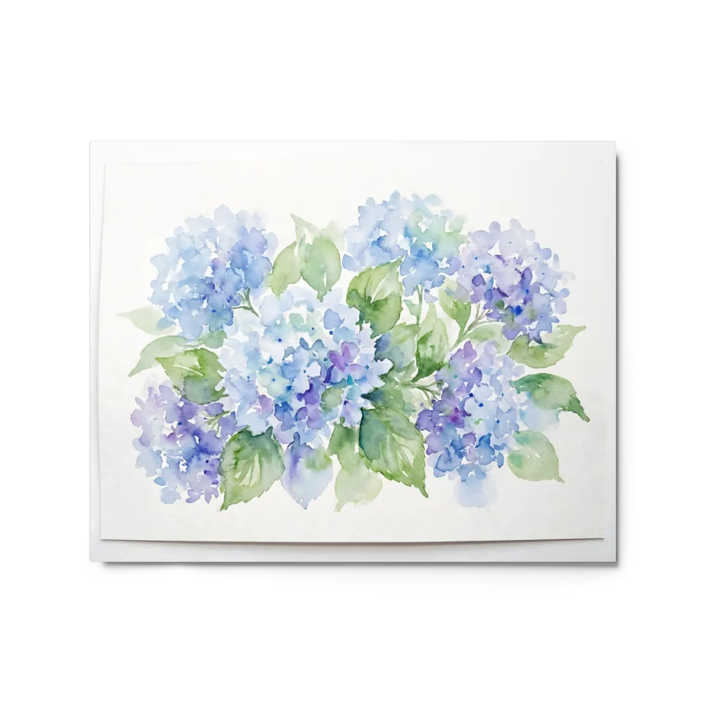 Blue Hydrangea Watercolor