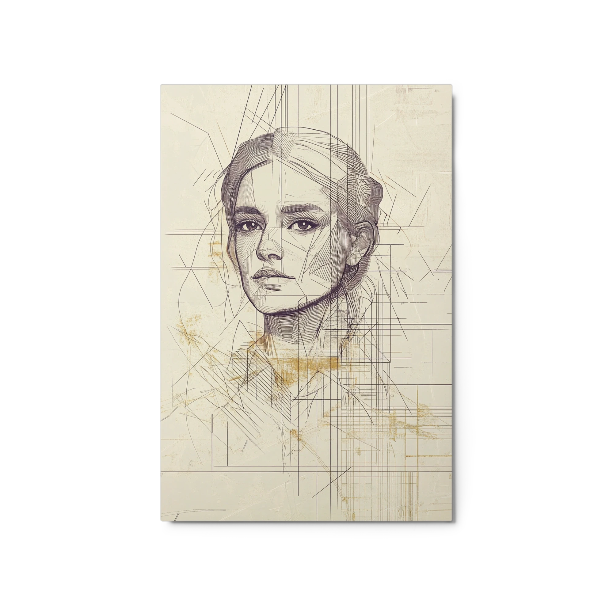 Linear Abstract Portrait of a Woman