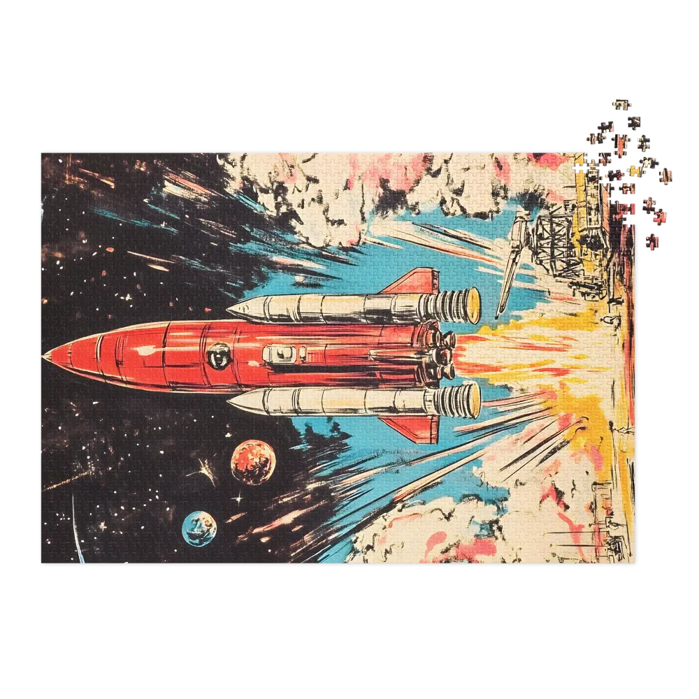 Rocket Launch Illustration