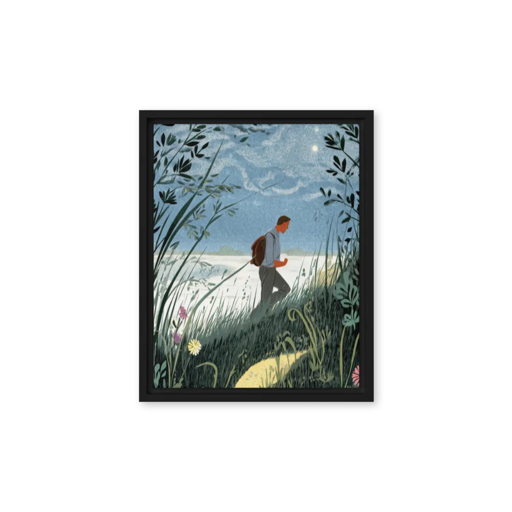 The Wandering Path 
 Poster with White Frame | 18″x 18″