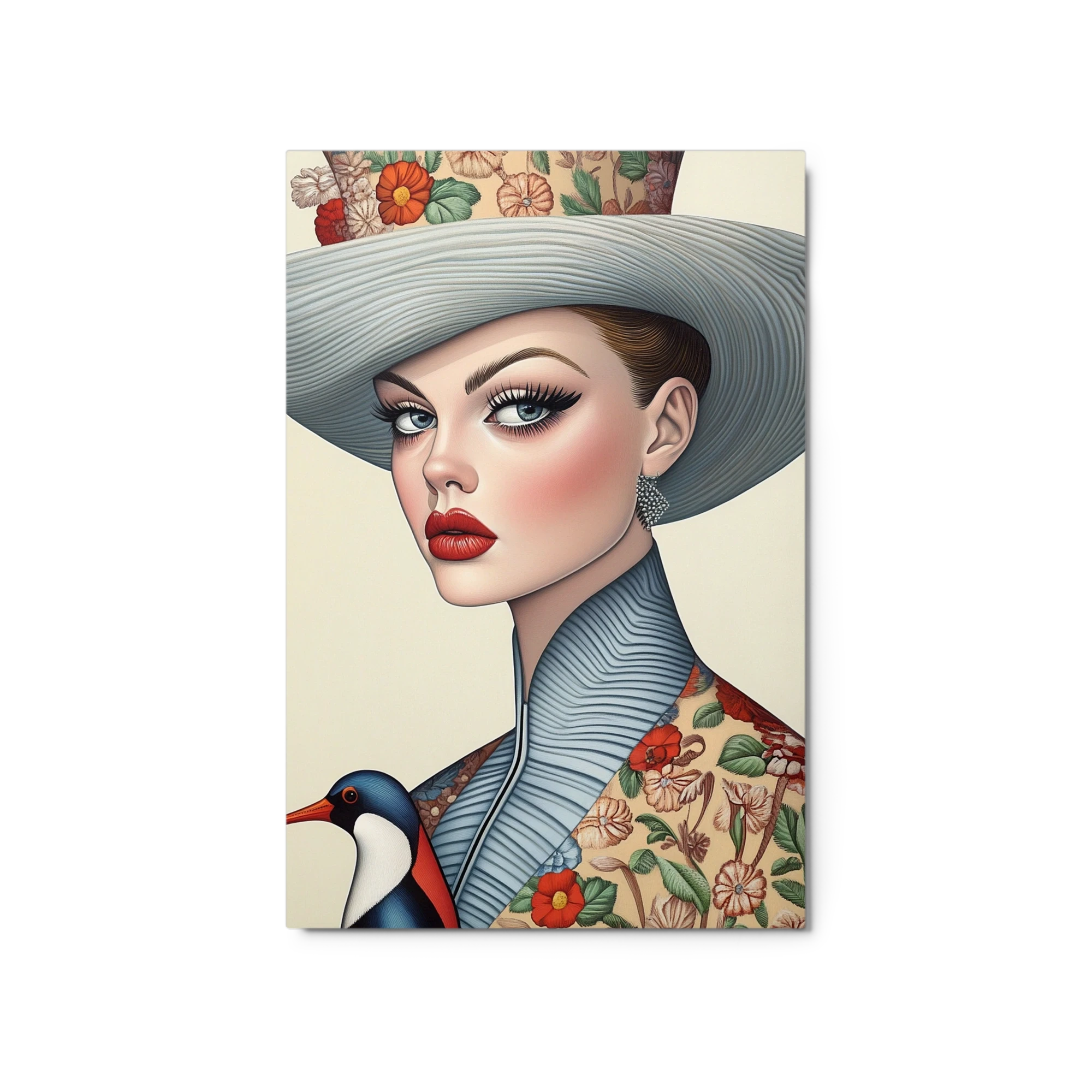 Modern Floral Portrait of a Woman