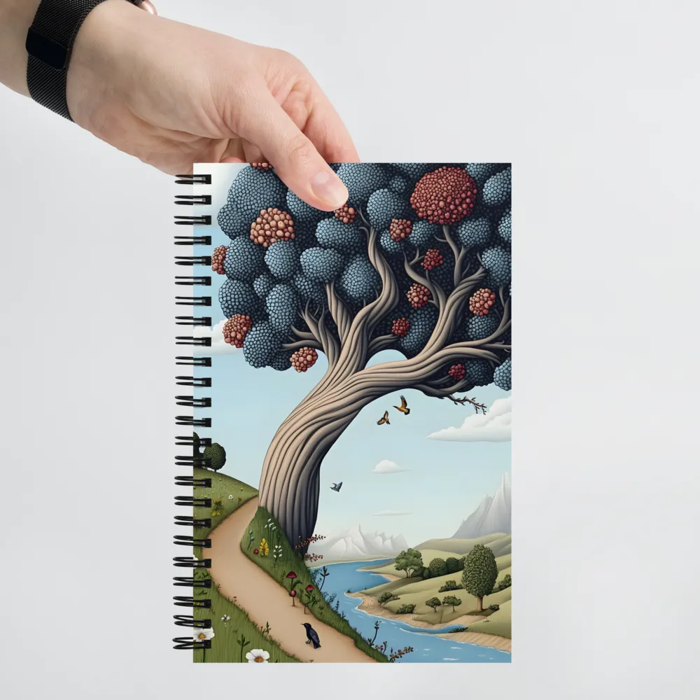 Whimsical Textured Tree 
 Spiral Notebook | 140 pages