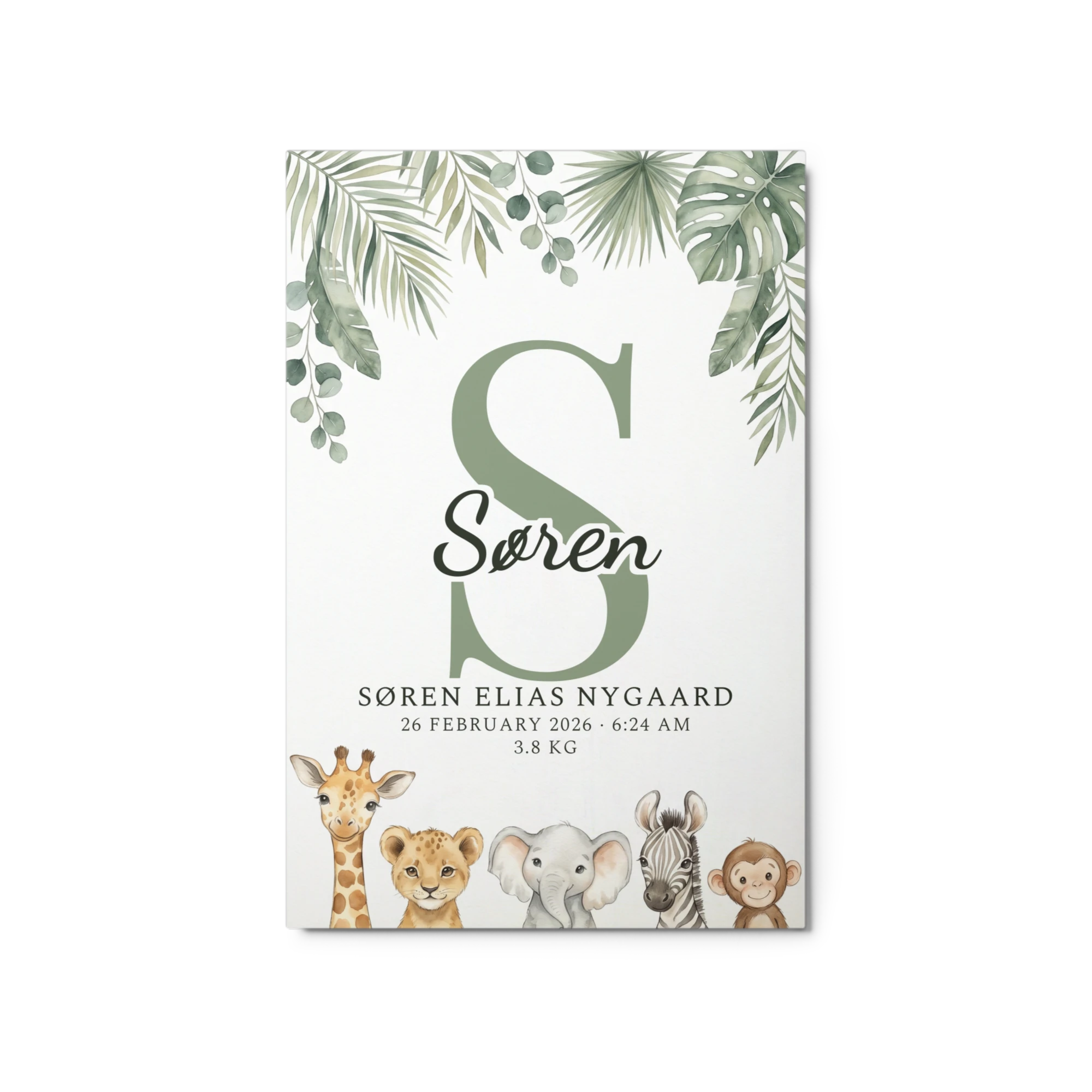 Nursery Name Art — Jungle Peekaboo