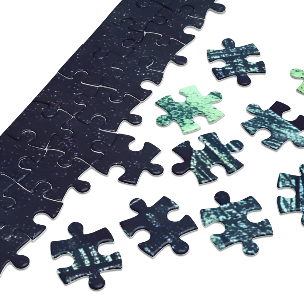Profondità Urbane Neon 
 Puzzle in scatola di metallo
