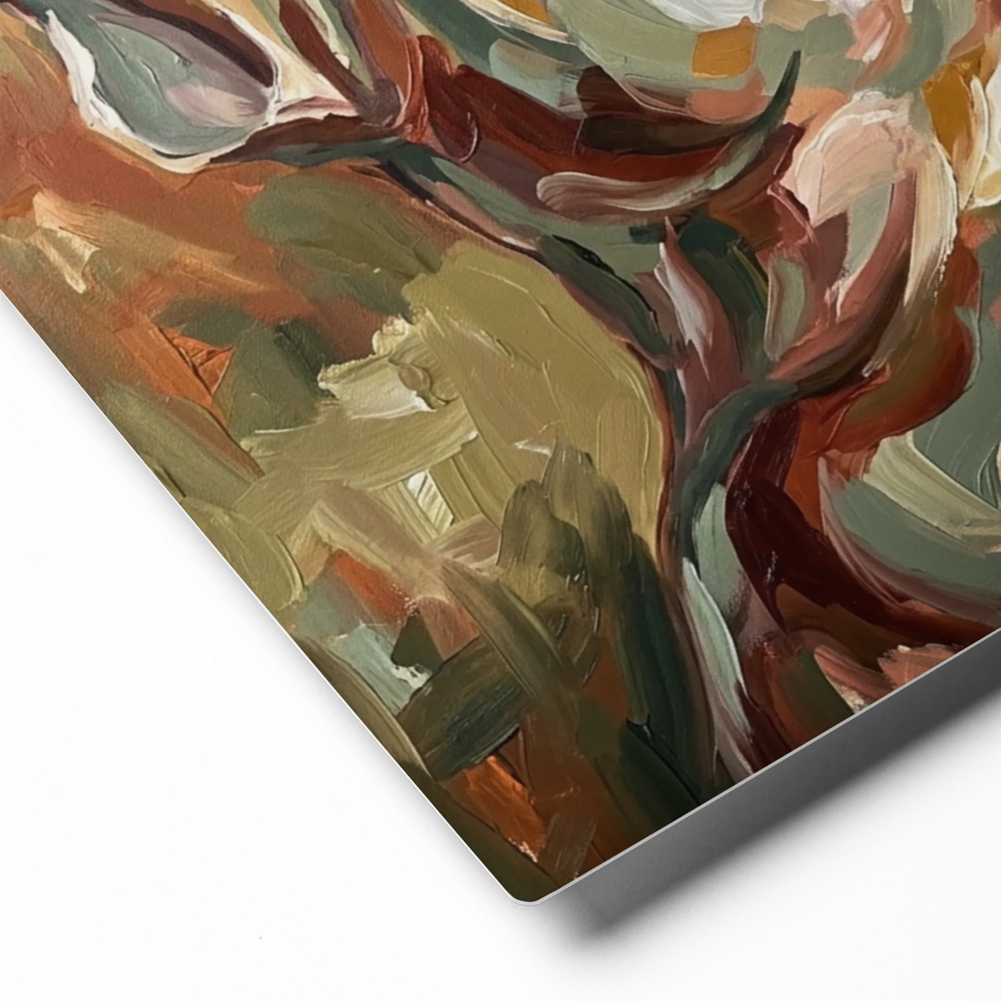 Sun-Kissed Brushstrokes 
 Canvas with White Frame