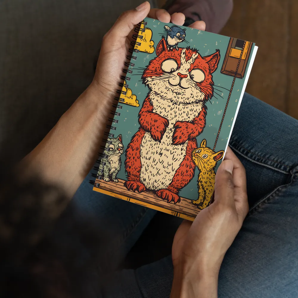 Playful Cat Family 
 Spiral Notebook | 140 pages