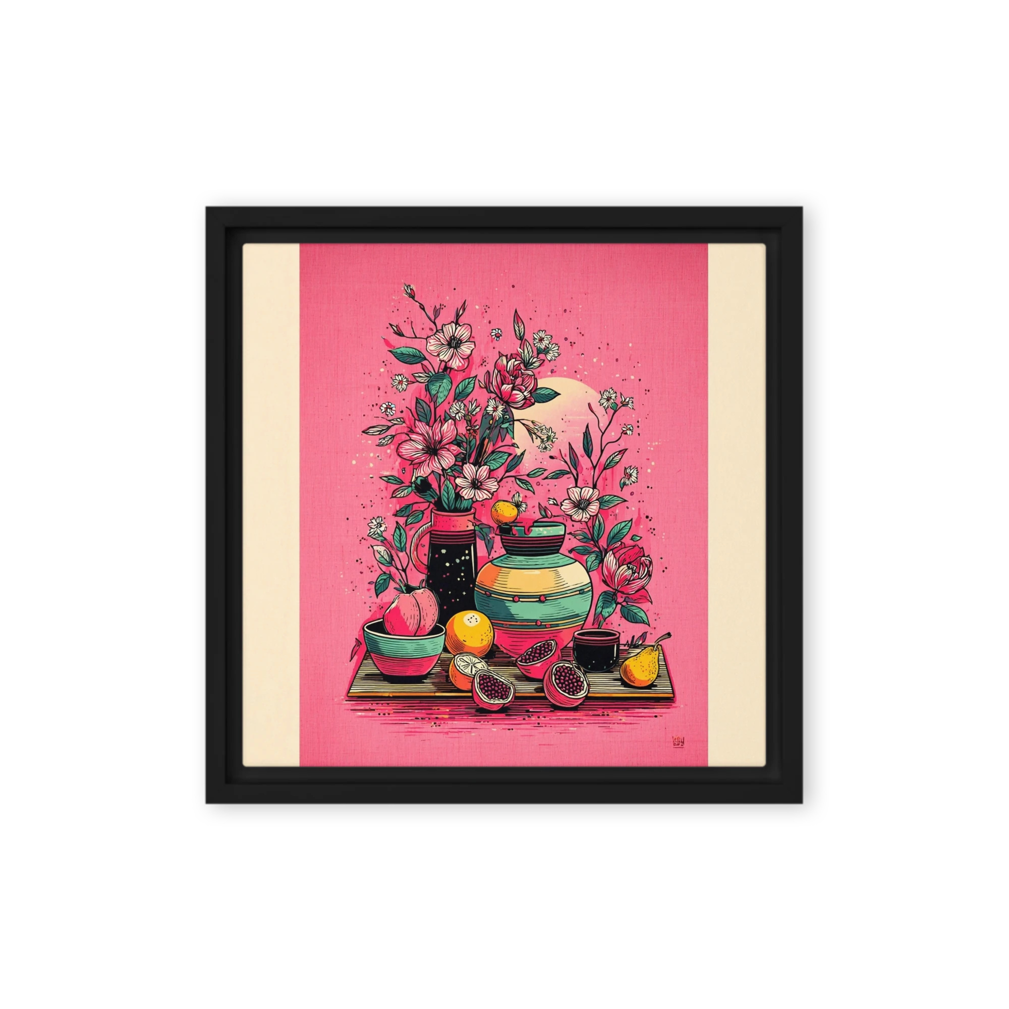 Botanical Still Life on Pink | Art Print