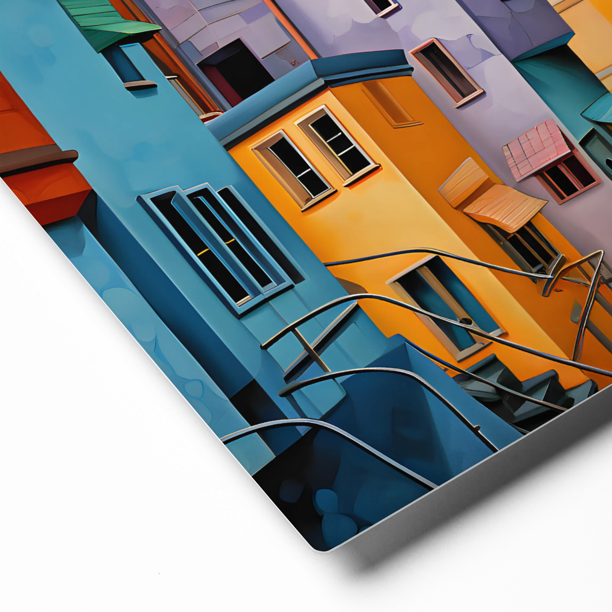 Mediterranean Hillside City 
 Canvas | 32″x 32″