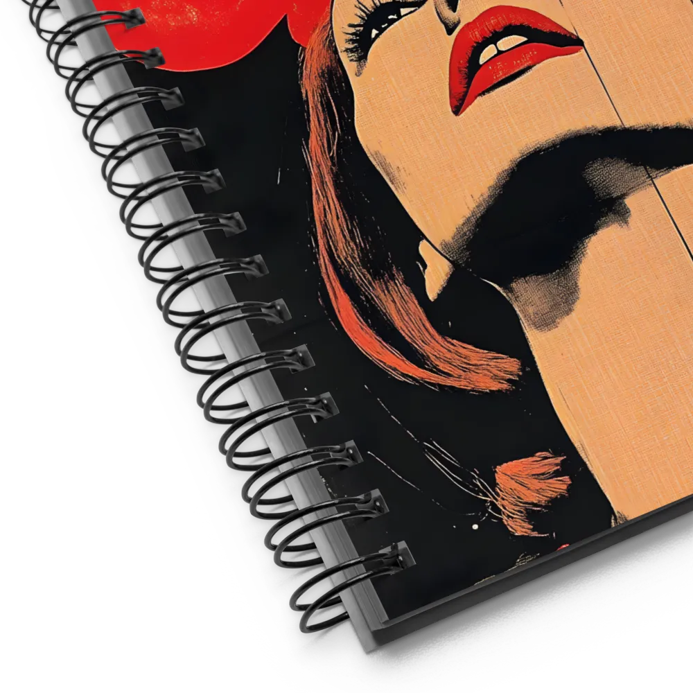Pop Art Woman with Red Fruit Headpiece 
 Spiral Notebook | 140 pages