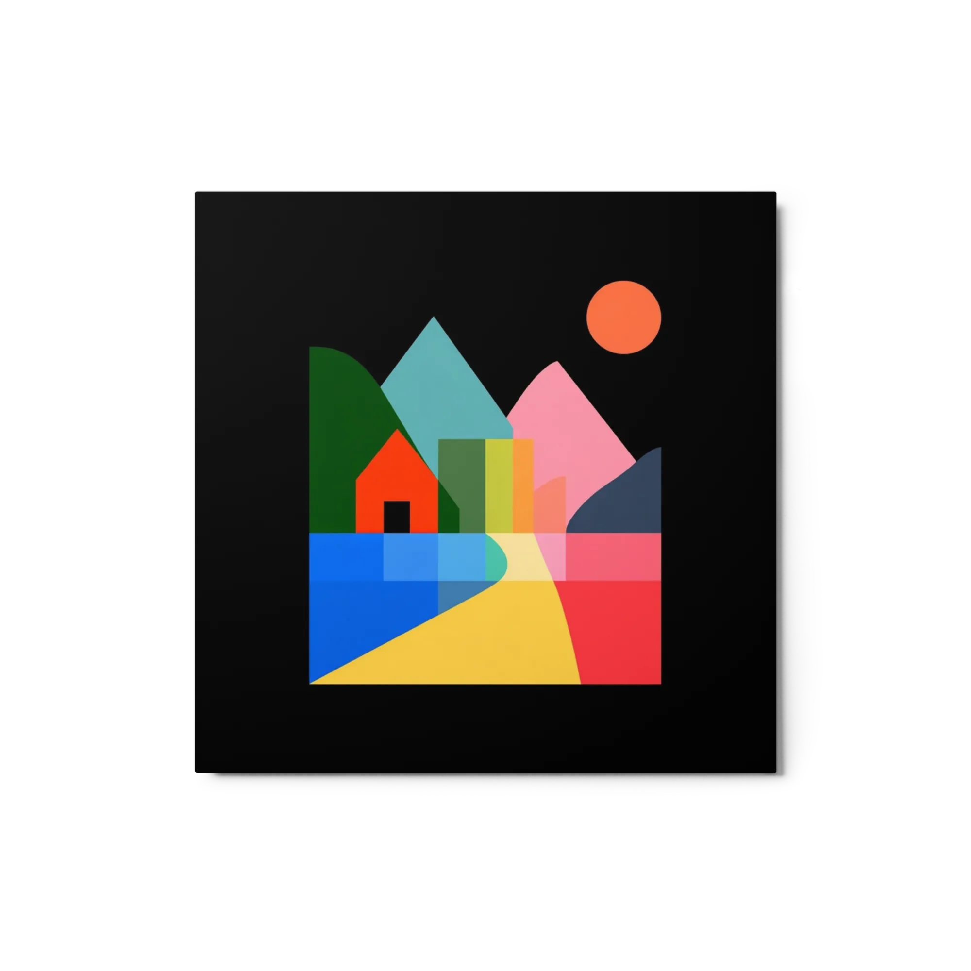 Geometric Mountain Village
