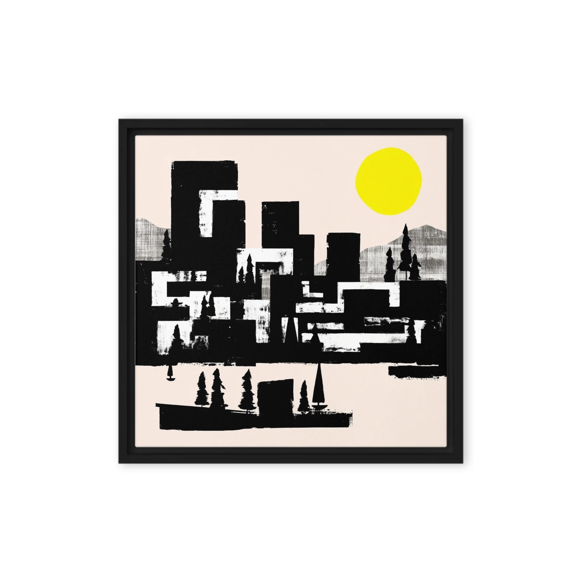 Urban Horizon under Yellow Sun