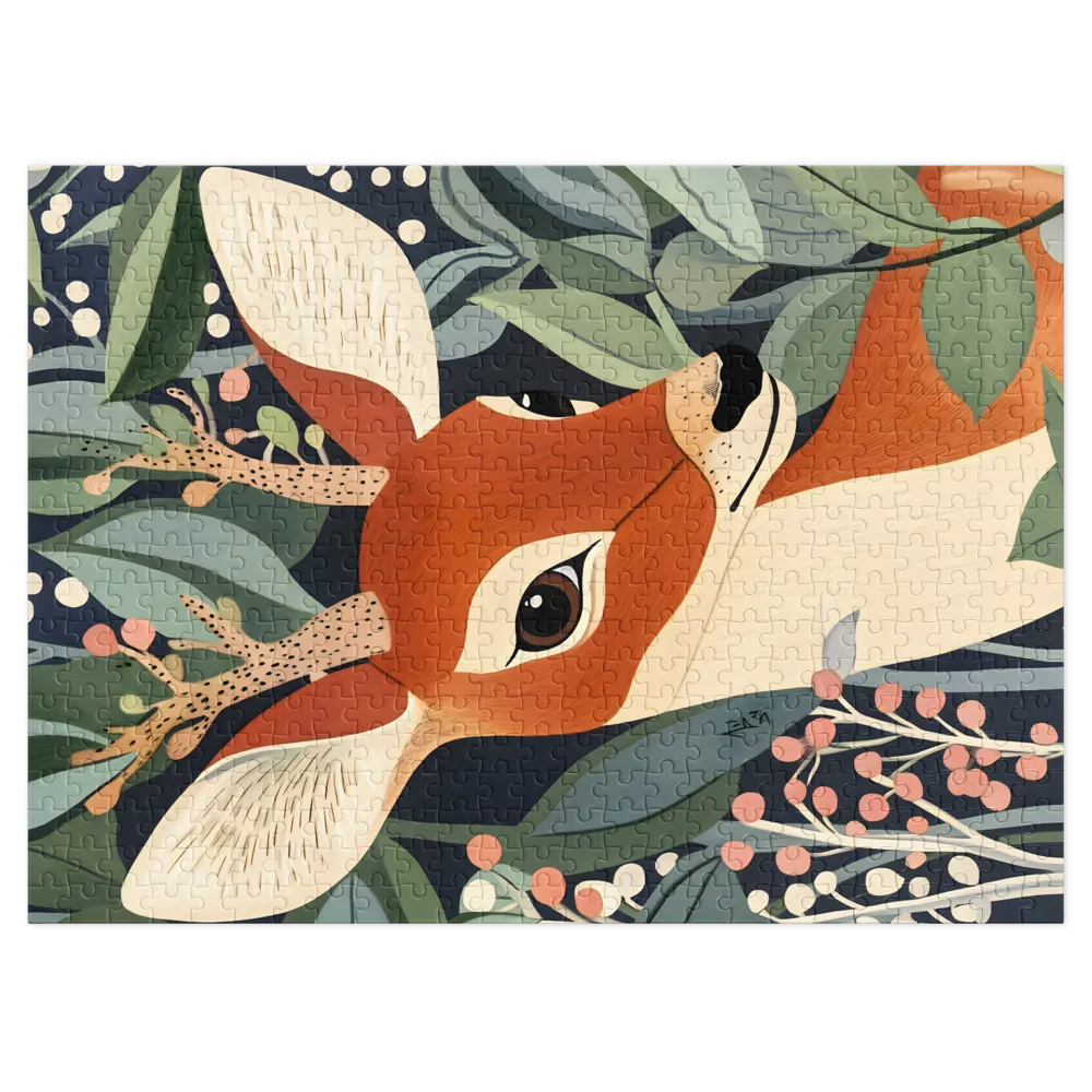 Forest Fawn Serenity 
 Jigsaw Puzzle in Tin Box