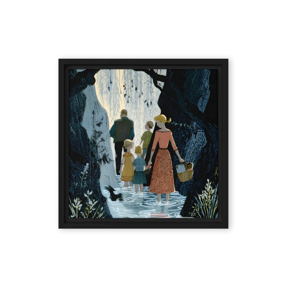 Forest River Family Journey 
 Canvas with White Frame