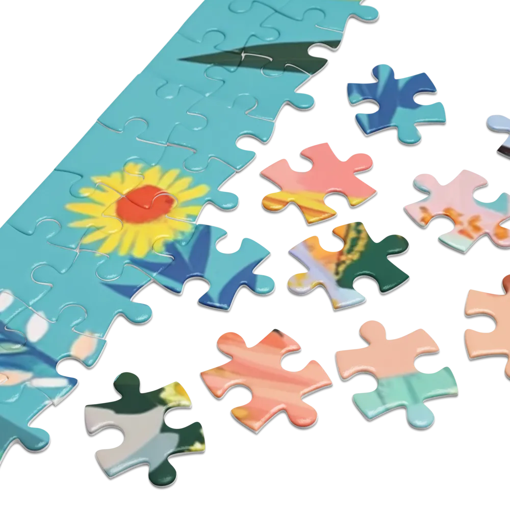 Weiblicher Blütentraum 
 Puzzle in Metalldose