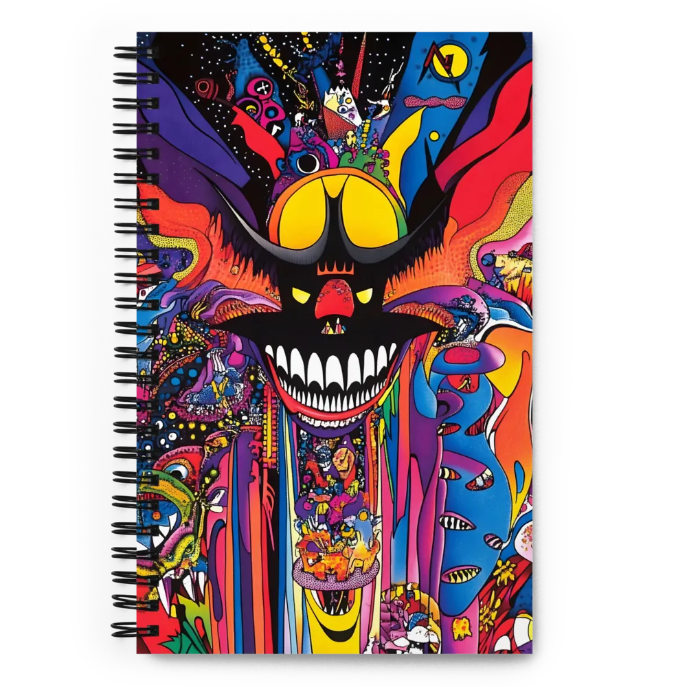 Psychedelic Monster Face 
 Spiral Notebook | 140 pages