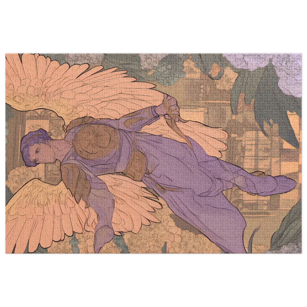 Anjo Art Nouveau 
 Puzzle em caixa de metal