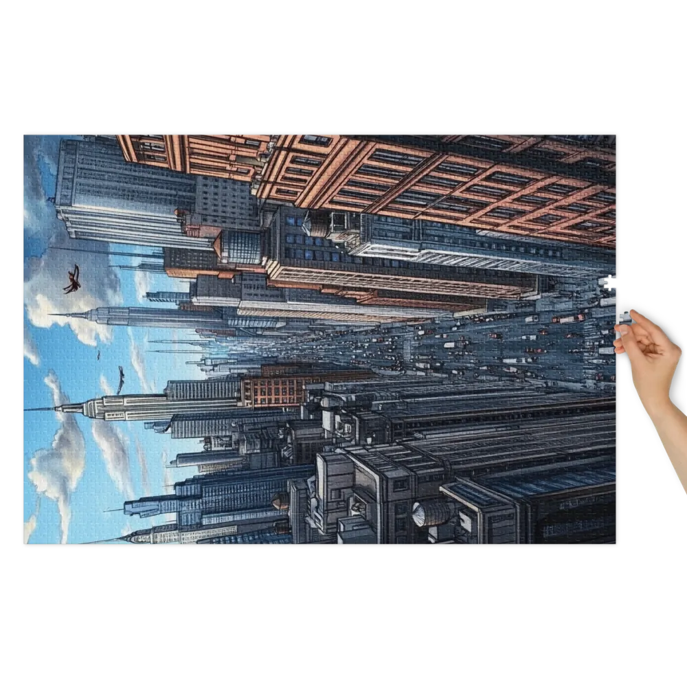 Urban Canyon Vista 
 Jigsaw Puzzle in Tin Box
