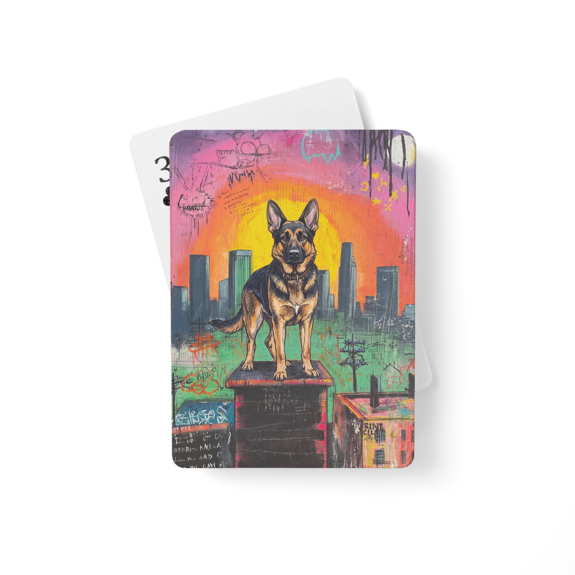 Street Art — Rooftop Guardian — Playing Cards