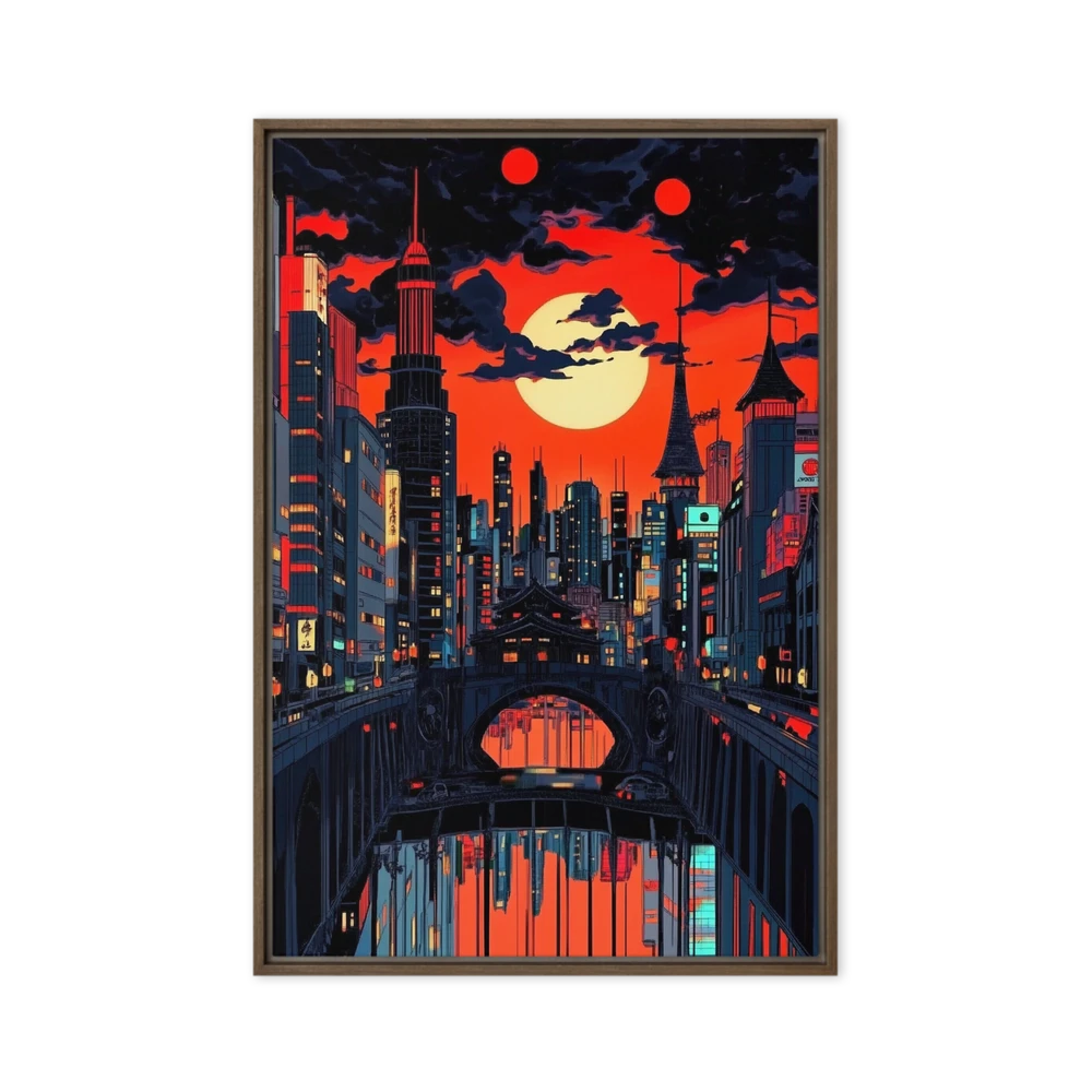 Crimson Twilight City | Art Print